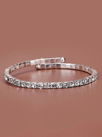Bracciali in lega di strass bianchi in lega da donna