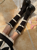 Calza Gothic Lolita Accessorio Marrone Caffè Accessori Lolita in Poliestere