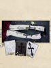 Calza gotica Lolita Pure White Knight Rayon Lolita bianca alta al ginocchio