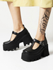 Calzature accademiche Lolita Décolleté Lolita con tacco a zeppa in pelle PU nera