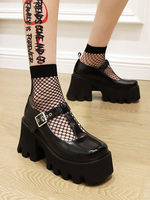 Calzature accademiche Lolita Décolleté Lolita in pelle PU con punta tonda nera