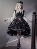 Camicette Gothic Lolita con lacci e volant maniche corte camicetta Lolita camicia Lolita bianca