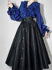 Camicette Gothic Lolita con volant camicetta a maniche lunghe top Lolita camicia nera Lolita