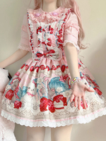 Camicette gotiche Lolita Camicia bianca a maniche corte con fiocchi in pizzo Lolita Top Lolita Shirt