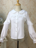 Camicette Lolita bianche Maniche lunghe Ruffles Lolita Top Lace Lolita Shirt