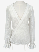 Camicette Lolita bianche Top Lolita Camicia Lolita a maniche lunghe