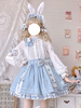 Camicette Lolita stile ROCOCO Camicetta a maniche lunghe con volant in pizzo Top Lolita Camicia Lolita bianca