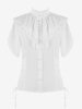 Camicette Lolita stile ROCOCO Camicetta Lolita Top con volant a maniche corte Camicia Lolita bianca