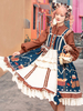 Camicette Sweet Lolita Camicia Lolita Top Frills Maniche Lunghe Camicia Caffè Lolita Marrone