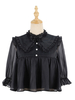 Camicette Sweet Lolita con fiocchi Camicetta con maniche a 3/4 Lolita Top Camicia Lolita nera
