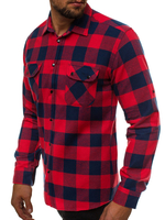 Camicia casual per uomo Camicie casual da uomo bordeaux con cappuccio