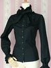Camicia classica Lolita in cotone Bowknot Frill Lolita Top scuro
