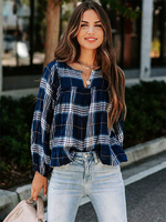 Camicia Per Le Donne Viola In Poliestere Con Scollo A V Casual A Pieghe Maniche Lunghe Magliette E Camicette