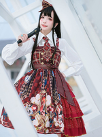 Camicia Sweet Lolita Camicia Lolita in poliestere con colletto rovesciato a maniche lunghe bianca