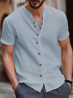 Camicie casual estive da spiaggia maniche corte camicie cubane da uomo