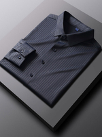 Camicie Eleganti Camicie Uomo Camicie Eleganti Uomo Classiche Maniche Lunghe Matrimonio Navy Scuro Nero