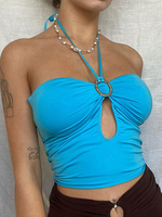 Camis da donna casual in poliestere blu Cami Top