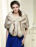 Campione di eco-pelliccia da sposa matrimonio scialle