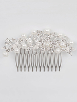 Capelli di nozze fasce perle copricapo Accessori per capelli neri dargento