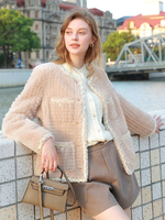 Capispalla da donna in poliestere con bottoni per giacche invernali