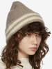Cappelli a righe grigie per donna Cappello caldo invernale in poliestere a righe favolose