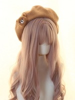 Cappelli con berretto Lolita in lana con cappello a forma di orso dolce Lolita