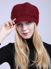 Cappelli per donna Moderna pelliccia di coniglio in poliestere Cappelli bordeaux casual