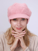 Cappelli per le donne Cappelli rosa in fibra acrilica dolce