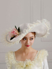 Cappelli vittoriani a tesa larga da donna stile 1800 per feste