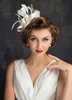 Cappello da sposa bianco Copricapo da sposa Piuma da sposa Fiore per capelli