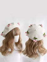 Cappello Dolce Lolita Accessorio Rosso Poliestere Accessori Lolita