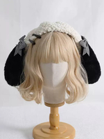 Cappello Dolce Lolita Ecru Fiocchi Bianchi Accessorio Poliestere Accessori Lolita