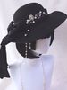 Cappello Gothic Lolita Accessorio per catene nere Accessori in poliestere Lolita