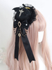 Cappello Gothic Lolita Borgogna Ruffles Catene Accessorio Accessori Lolita