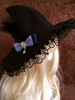 Cappello Gothic Lolita con volant in pizzo nero e fiocchi Accessorio in poliestere Accessori Lolita