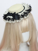 Cappello Lolita classico Accessorio con volant e fiocchi neri Accessori Lolita in pizzo
