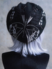 Cappello Lolita Steampunk Accessorio nero Motivo a farfalla Accessori Lolita in poliestere