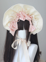 Cappello Lolita stile ROCOCO Fiocchi Balze Accessorio Poliestere Rosa Accessori Lolita
