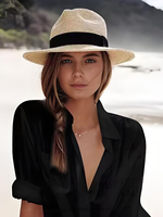 Cappello Panama Estate Mare Tesa Larga Protezione Solare Unisex Cappello da Sole 2026