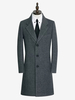 Cappotti da uomo con colletto rovesciato monopetto maniche lunghe