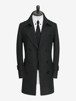 Cappotti da uomo slim fit con doppio petto e revers