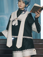 Cappotti Gothic Lolita Cappotto nero Fiocchi di pizzo Soprabito Poliestere Spring Lolita Capispalla