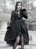 Cappotti Gothic Lolita Cappotto Nero in Poliestere Cappotto Invernale Lolita Outwears
