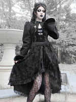 Cappotti Gothic Lolita Cappotto Nero in Poliestere Cappotto Invernale Lolita Outwears