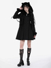 Cappotti Gothic Lolita Cappotto soprabito in poliestere nero Cappotto Autunno Lolita Outwears