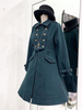Cappotti Gothic Lolita Cappotto soprabito in poliestere verde scuro Cappotto Lolita autunnale