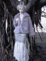 Cappotti Gothic Lolita Cappotto Viola Catene Soprabito Poliestere Autunno Lolita Capispalla