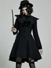 Cappotti Gothic Lolita Pompon Neri Cappotto In Poliestere Soprabito Invernale Lolita Outwears