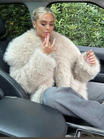 Cappotti in pelliccia sintetica caldi e accoglienti invernali da donna eleganti ecologici in pelliccia