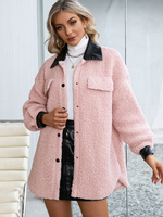 Cappotti in pelliccia sintetica Cappotto invernale a maniche lunghe argento